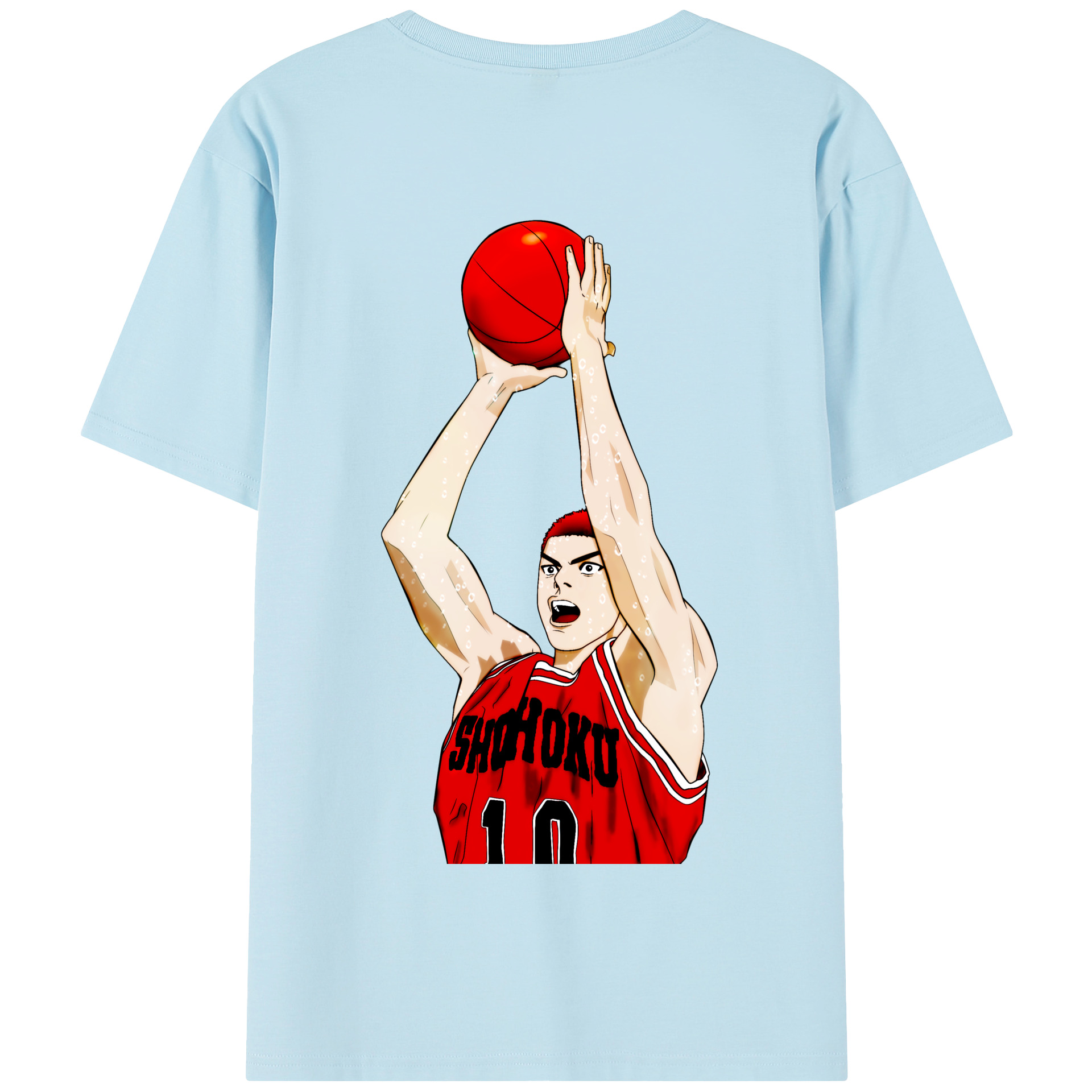 SLAM DUNK／スラムダンク 綿100％半袖Tシャツ（背面プリント）